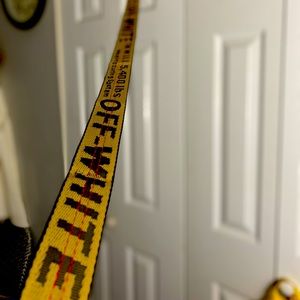 Off White Yellow Industrial Belt